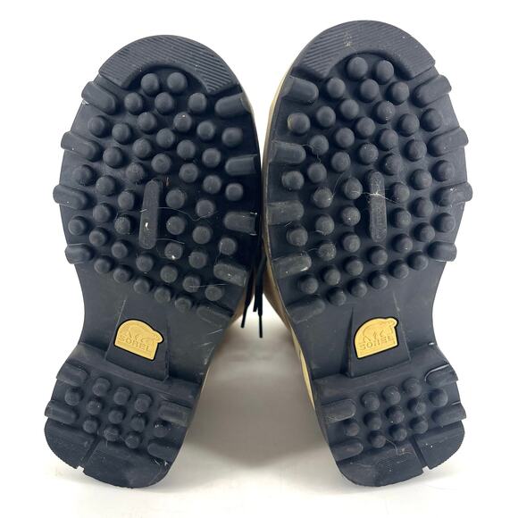 Sorel Women's 9 Cream Leather Caribou Waterproof Winter Lined Insulated Boots - Picture 7 of 8